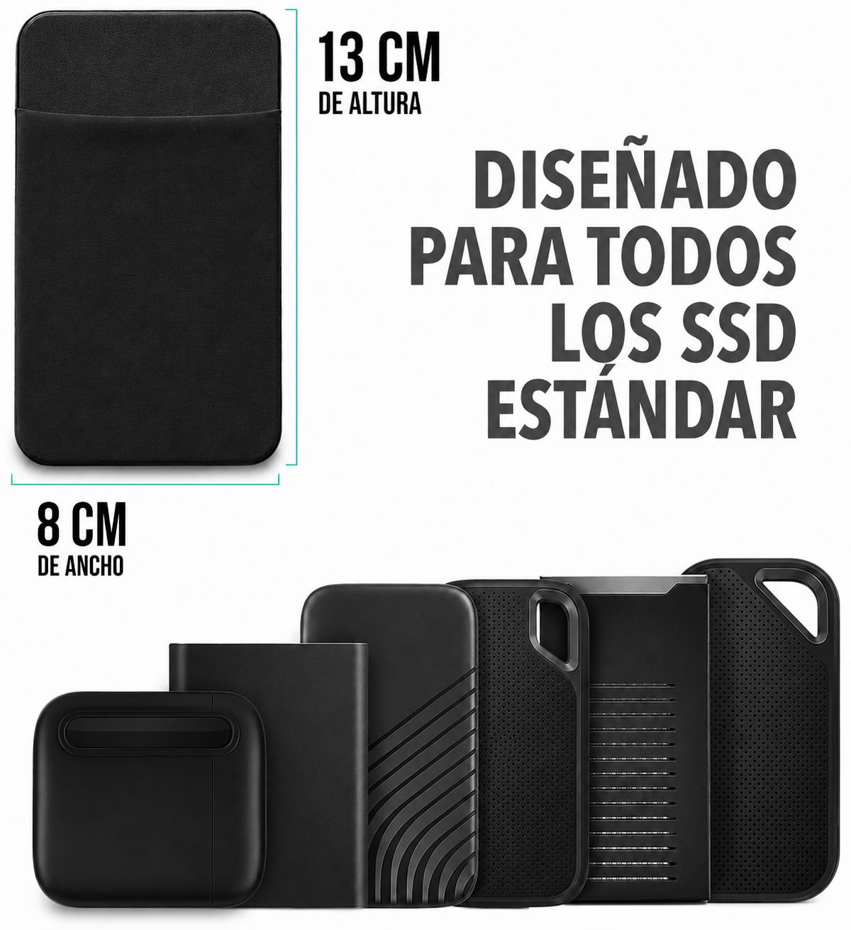 Final Stone™ | SSD Pocket - Funda Adhesiva para Disco Externo / SSD