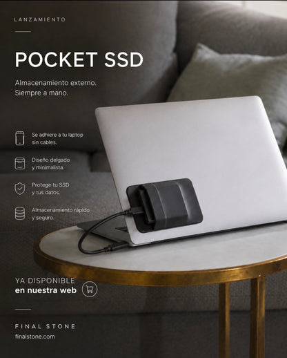 Final Stone™ | SSD Pocket - Funda Adhesiva para Disco Externo / SSD